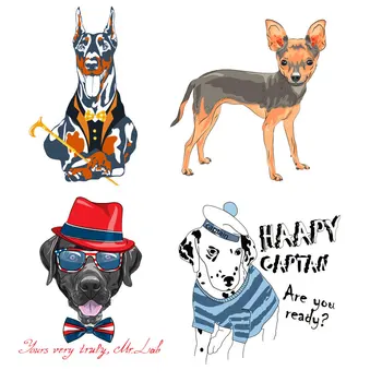 

Dog Boy Clothing Stickers Iron On Patches Diy Heat Transfers Patch For Clothes Boy Girl T-shirt Appliques Decoration