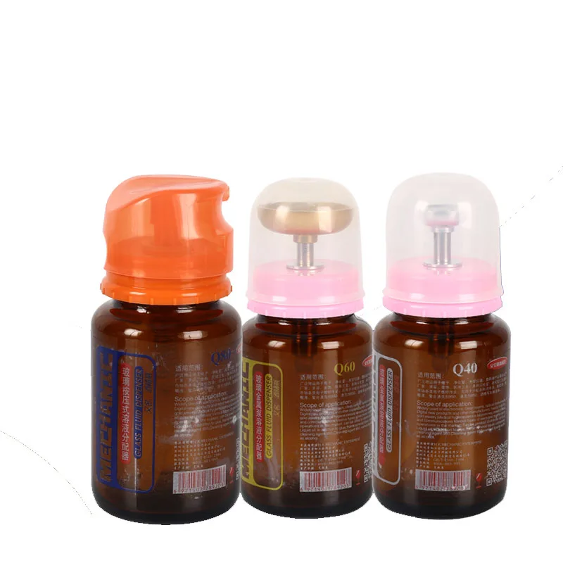 

Glass button type solution dispenser Q40/Q60/Q80 alcohol bottle anti-static alcohol bottle anti-corrosion