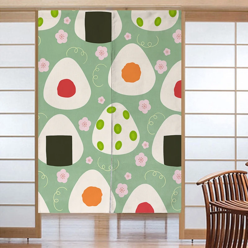 

Занавеска на дверь в японском стиле, висячая полузанавеска для спальни, гостиной, кухни, занавеска по фэн-шуй