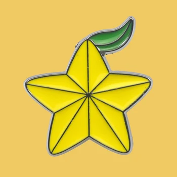 

O401 Wholesale 10pcs/lot Kingdom Hearts Paopu Fruit Metal Enamel Pin Brooches Creative Metal Denim Hat Badge Collar Jewelry