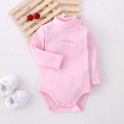 Newborn Baby Girl Clothing Bodysuits Tops Cotton Long Sleeved Romper 9-24M Outfits Clothes Jumpsuit Ruffled Costume for Kids New light pink