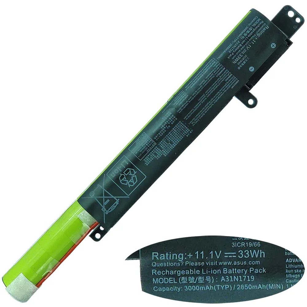 3000mAh Bateria Do Portátil Para Asus X407