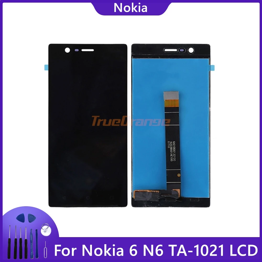 For Nokia 6 N6 TA-1021 LCD Display Touch Screen Digitizer Assembly Replacement Parts Nokia6 TA-1033 TA-1025 5.5&quot | Мобильные