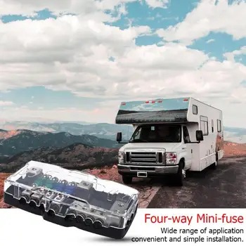 

4 Way Car Mini ANL Blade Fuse Holder 2 in 4 out Power Distribution Block
