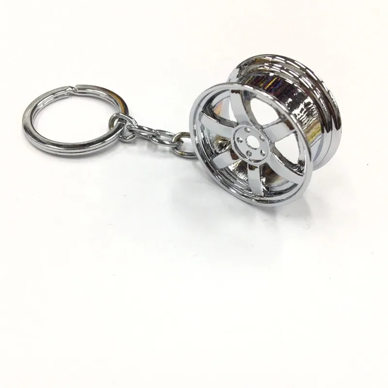Wheel Hub Key Chain Zinc Alloy Tire Styling Car Key Ring Auto Modification Parts Keyring For BMW Audi Benz Volkswagen SEAT Ford