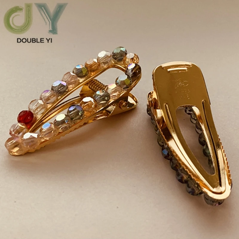 3pcs/pack Crystal hairpin flash laser rhinestone edge clip fairy bang clip hair accessories Free shipping