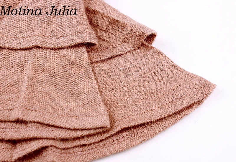 Motina Julia оборки Саше пляжное Повседневное платье женское осеннее свободное повседневное женское платье vestidos классное милое Повседневное платье