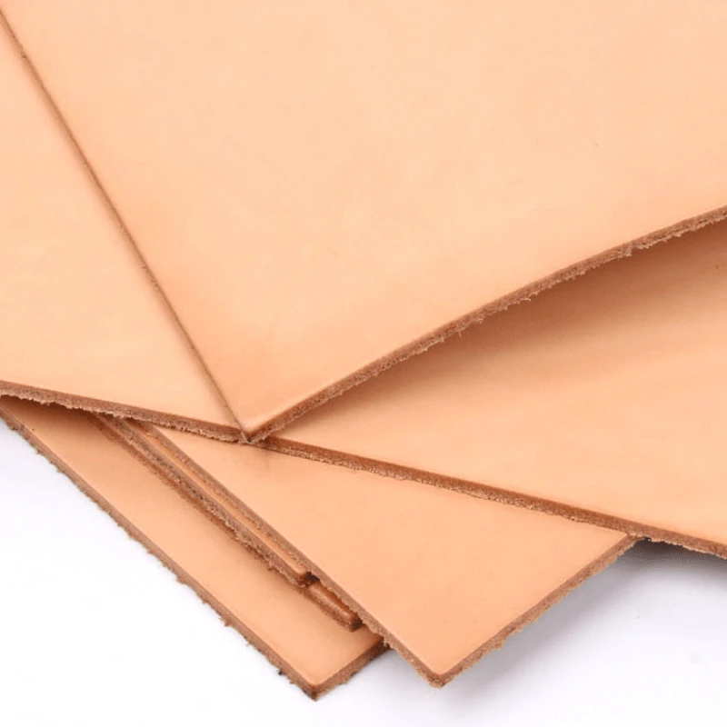 3mm Thick Genuine Leather Fabric Vintage Cowhide Vegetable Tanned Leather Crafts Real Cow Hide Tan Full Grain Pieces Strip