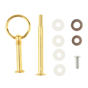 

2 Tier Round Top Metal Cake Stand Holder Center Handle Fitting Hardware Rod