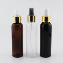 120 мл X 40 пустая прозрачная бутылка с золотым распылителем насос многоразового использования флаконы духов, 4 унции прозрачный контейнер распылителя, спрей тумана