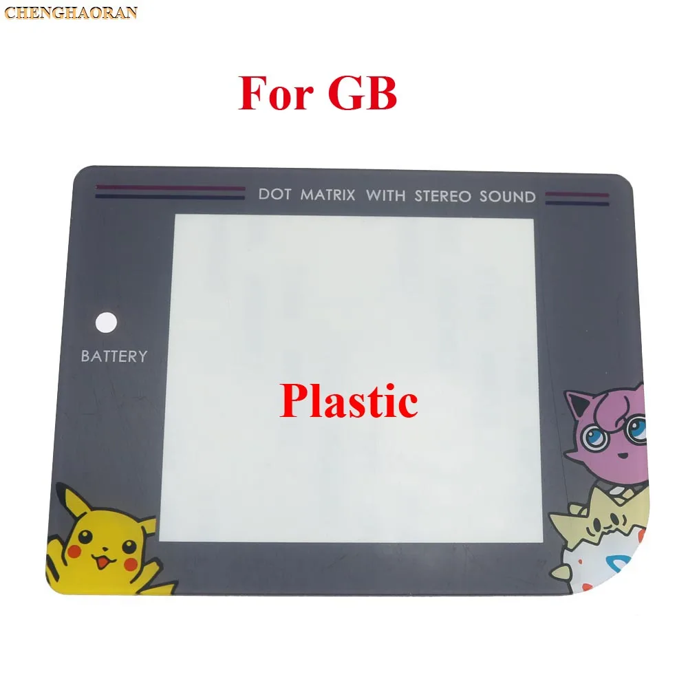 plastic gray Pikachu 7 моделей стекло Пикачу пластик серый замена защитный экран, линзы для nintendo Gameboy классический ГБ Защита объектива зеркало - Цвет: plastic gray Pikachu