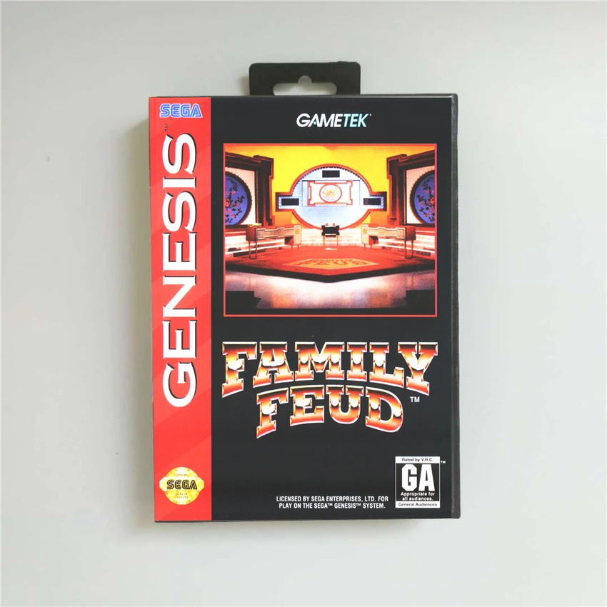 

Famiy Feud - USA Cover With Retail Box 16 Bit MD Game Card for Sega Megadrive Genesis Video Game Console