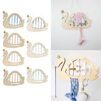 

Nordic Simple Ribbon Hairpin Head Hoop Wooden Storage Rack Hair Ring Hairband Organizer Hairpin Holder DIY Baby Hair Accessories