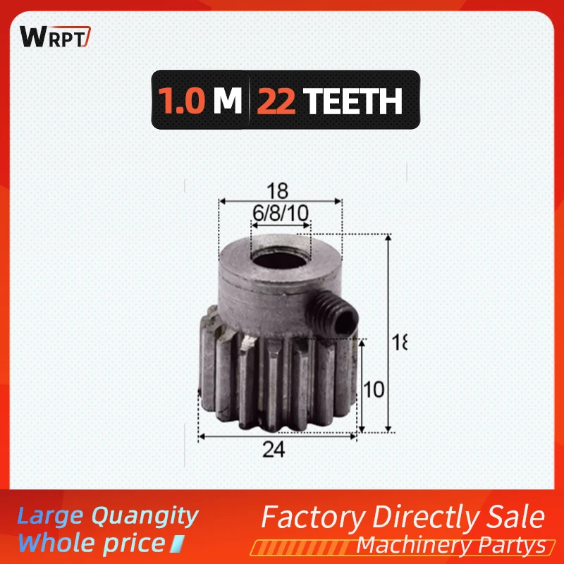 Pignon En Acier 22 Dents Mod 1 - Hot Racing NSG22M1 Pour Modèles Réduits RC - Alésage 5mm