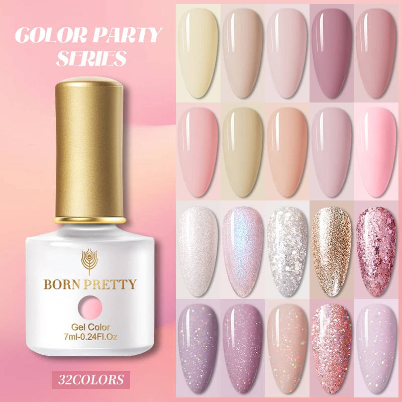 Гель-лак для ногтей BORN PRETTY 7 мл все маникюра серии нюдовых розовых цветов гель