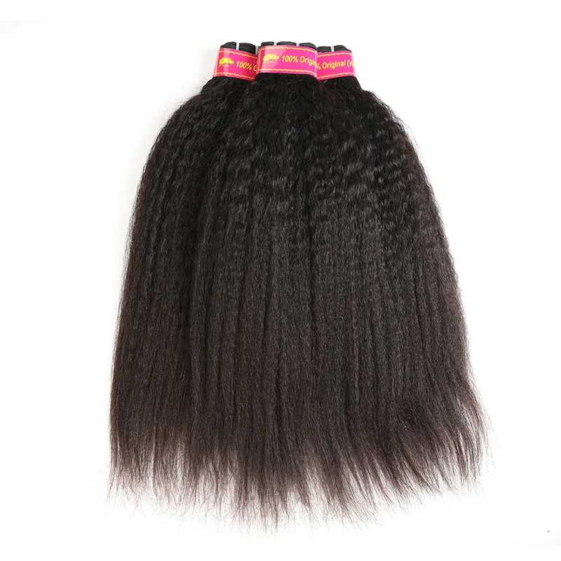 Ali Queen Hair 4 шт./партия прямые необработанные натуральные волосы Yaki наращивание