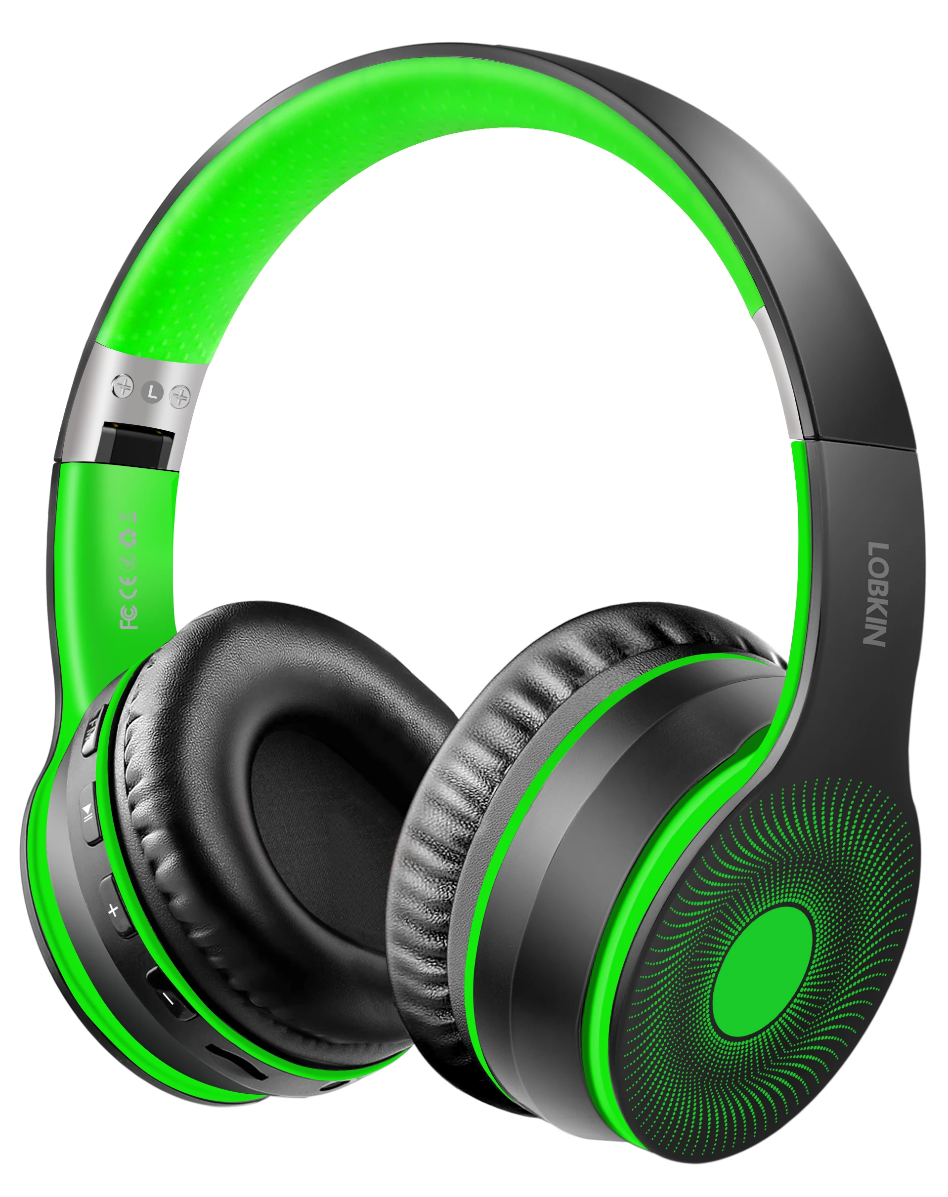 

Lobkin Bluetooth 5.0 Wireless Headphones Stereo Earphone With Microphone Headset TF Card FM Mode MP3 Player 3.5mm Audio Jack