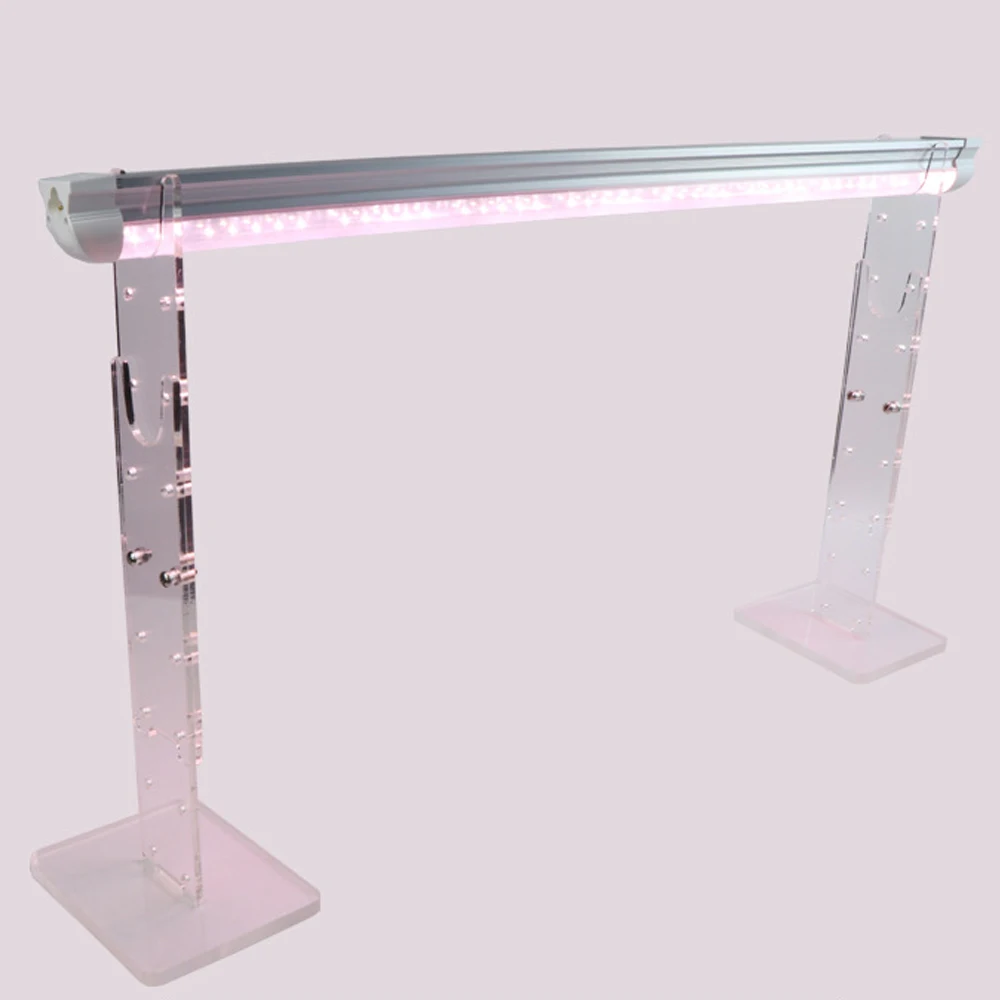DIY T8 T20 Light Lamp Tube Supporter Succulent Growth light lamp Stand 22-45cm Adjustable Acrylic Plant Lamp Frame