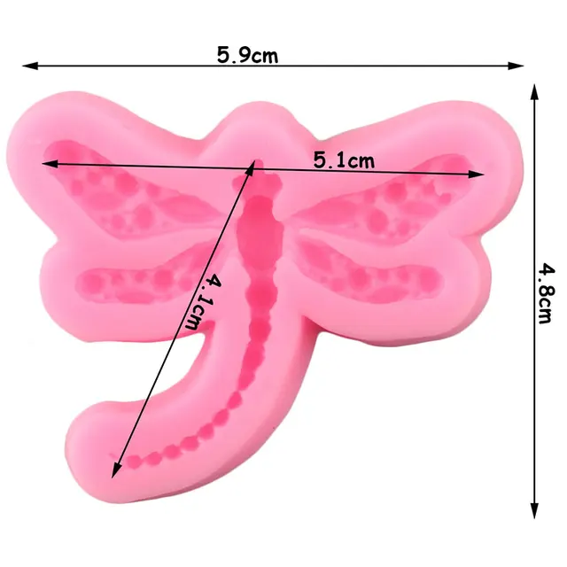Dragonfly Szilikon Formák Ékszer Polimer Agyag Penész Cupcake Topper Fondant Sütemény Díszítő Szerszámok Cukorkás Csokoládé Gumpaste Penészek - Image 2