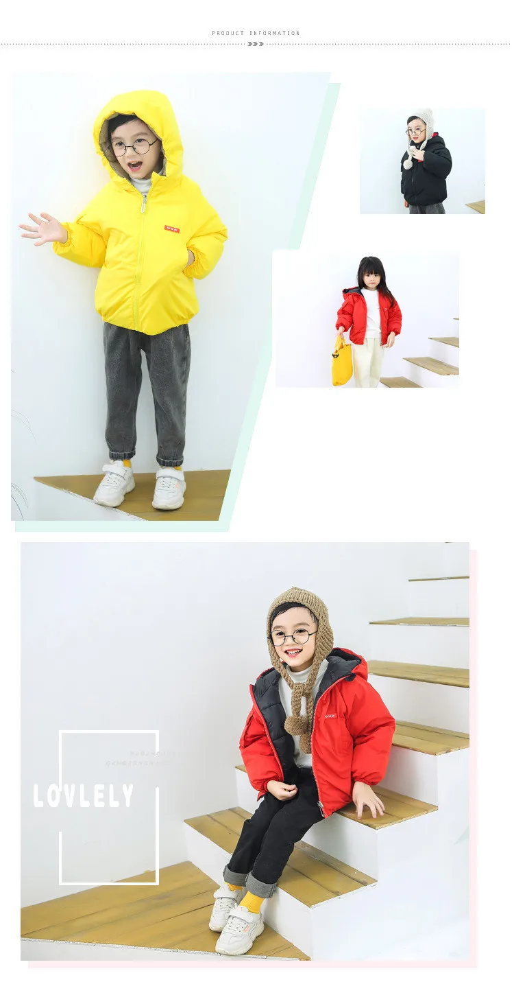 Autumn Winter Jacket Coat Kids Baby Girls Boy Clothes Warm Thickening Hooded Children Down Jackets Outwear Fashion Snowsuit