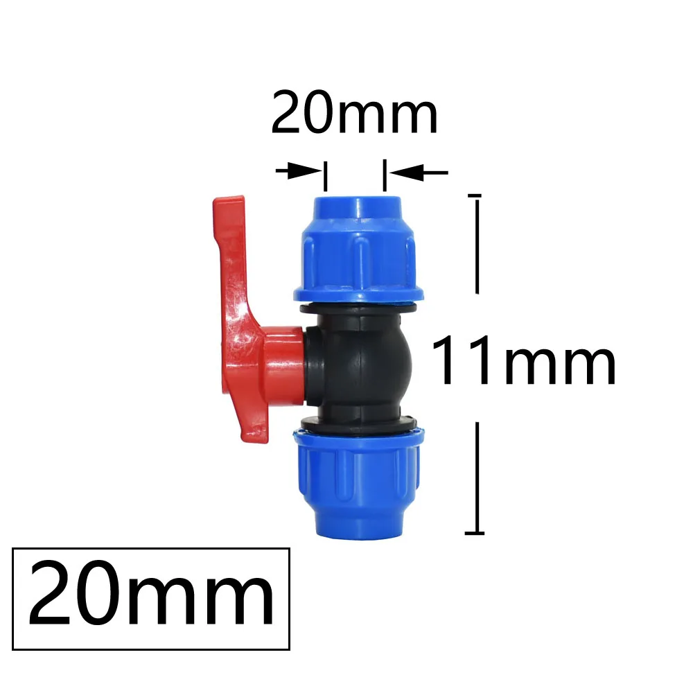 Valve à bille à connexion rapide pour tuyau d'eau en polyéthylène, 20 mm,  25 mm, 32 mm, 40 mm, 50 mm, 63 mm, connecteur de valve rapide pour tuyau