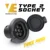 Morec IEC 62196-2 32A 3-фазный AC EV Зарядный разъем Тип 2 разъем 4 Точки Фиксированный