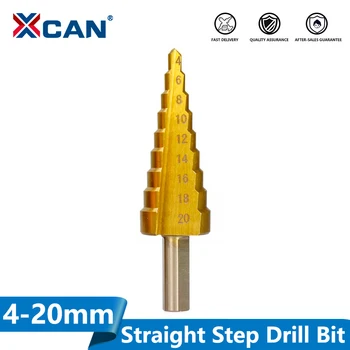 

Xcan 1pcs/4-20mm High Speed Steel Drill Bits Metal Center Drilling Steel Step Drill Bit Metal Hole Cutter Pagoda Drill