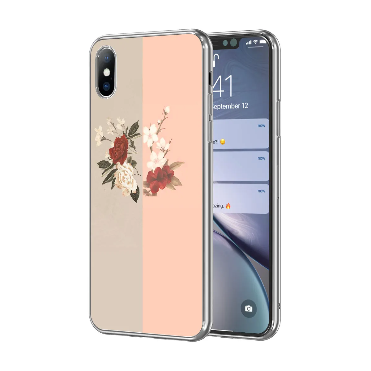Чехол для телефона Ottwn Flowers для iPhone 11 7 8 6 6s Plus, мягкий чехол с цветными листьями розы для iPhone XS 11 Pro Max XR X 5 5S - Цвет: T9