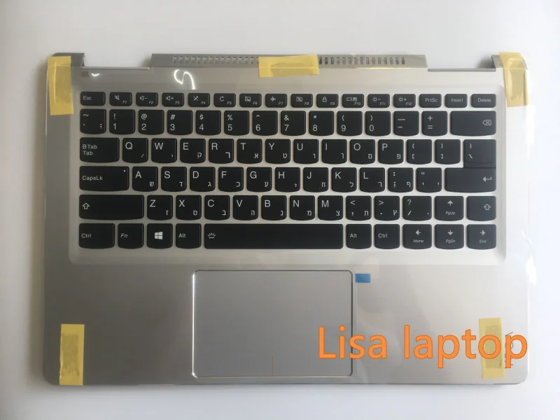 Для lenovo YOGA 710-14 клавиатура C Shell Серебряная подсветка маленькая клавиша Enter иврит