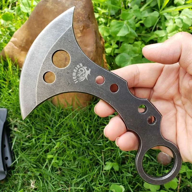Нож-керамбит Theone Strange с топором лезвием AUS-8 тактический карманный нож