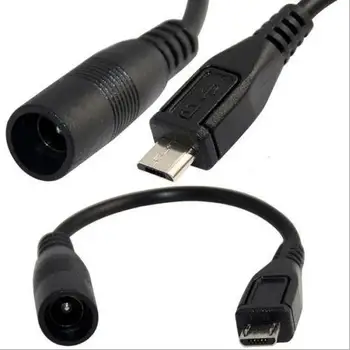 

USB Micro revolution DC 5.5x2.1 female extension cable Power charging conversion plug line 5.5 2.1