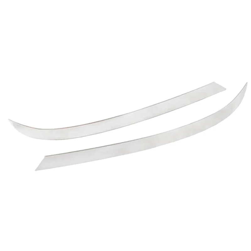 2Pcs Chrome Front Head Light Lamps Lights Eyelid Eyebrow Strip Cover Trim for Q5 2018 2019 2020 |