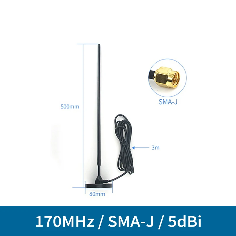 Wifi антенна 170 МГц TX170-TB-300 с высоким коэффициентом усиления 5dBi SMA-J интерфейс Фидер внешний кабель присоска всенаправленная Wifi антенна