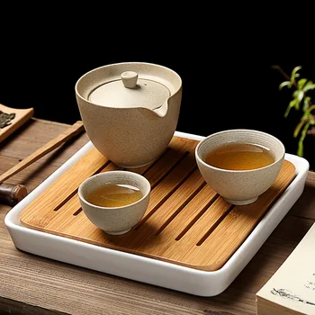 

tea sets ceramic teapot kettles gaiwan tea cup for puer portable travel tea set WY420
