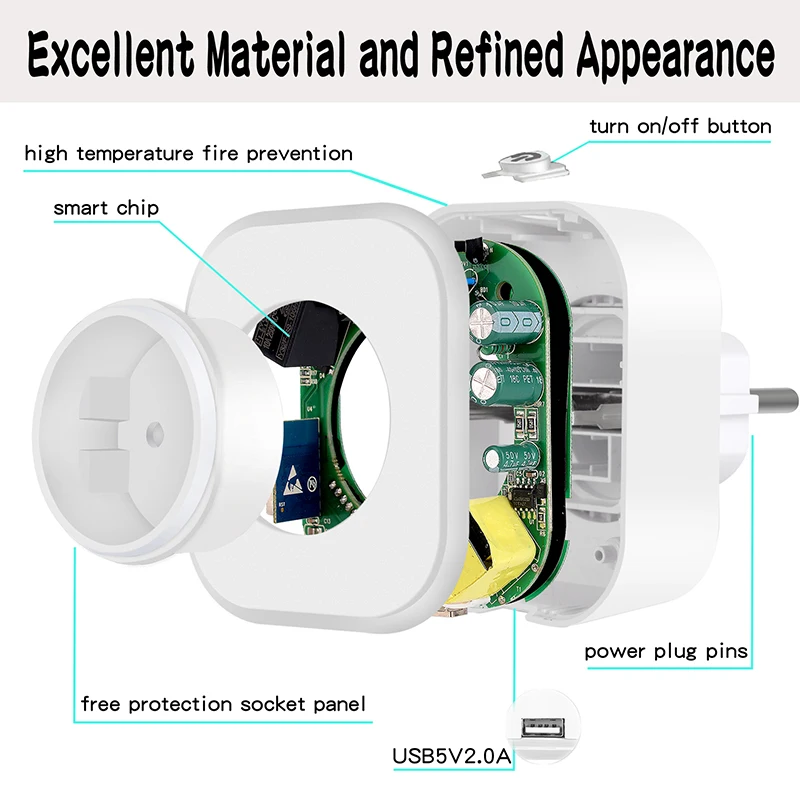 

Newly Sale Smart WiFi Plug APP Remote Control Socket Voices Timing Home Outlet Switch S7 #5