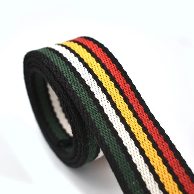 5 Yards Ethnic Cotton Webbing,Webbing for Fashion Sewing Craft,Color Cotton  Webbing for Belts,Webbing for Key Fob Lawn Chair Webbing,Canvas Belt