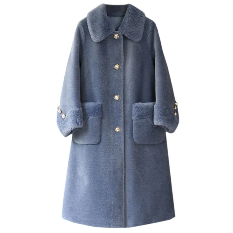 Herfst Winter Jas Vrouwen Kleding 2020 Echte Bontjas Vrouwelijke 100% Wol Jas Schapen Shearling Lange Tops Suède Voering ZT4412 Herfst Winter Jas Vrouwen Kleding 2020 Echte Bontjas Vrouwelijke 100% Wol Jas Schapen Shearling Lange Tops Suède Voering ZT4412