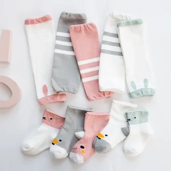 

Baby Girl Boy Legwarmer + Socks Set Cute knee pads 5colors 2Size for 0-4T