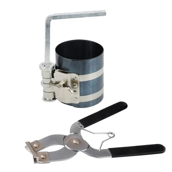 

GTBL 2Pcs Ratchet Style Piston Ring Compressor and Piston Ring Installer Pliers Tool