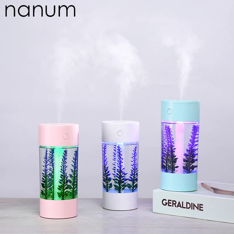 

3 in 1 Aroma Essential Oil Diffuser Ultrasonic Lavender Humidifier Air Purifier LED Night Light USB Fan Car air freshener
