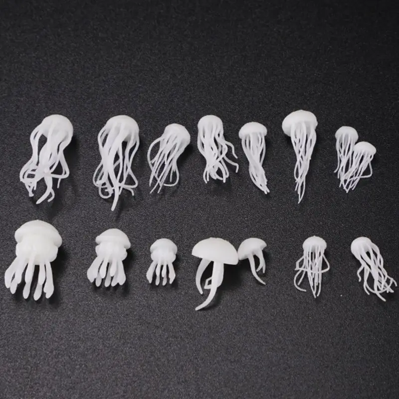 

16 Pcs/set Epoxy Filling Material Crystal Ocean Resin 3D Mini Jellyfish Modeling