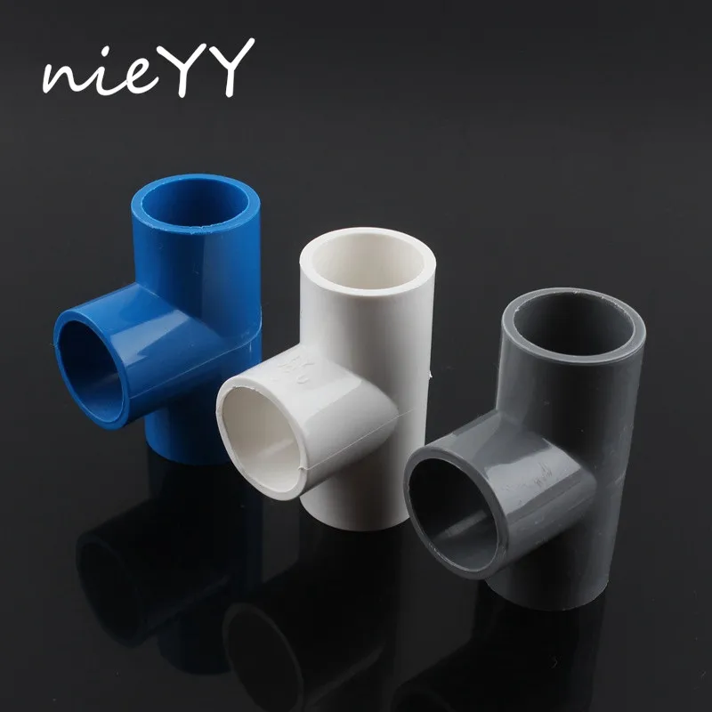 

2pcs 20mm PVC Equal Diameter Tee Connector Water Supply Pipe Three Way Joint Garden Irrigation Fish Tank Hard Tube Pipe Fittings