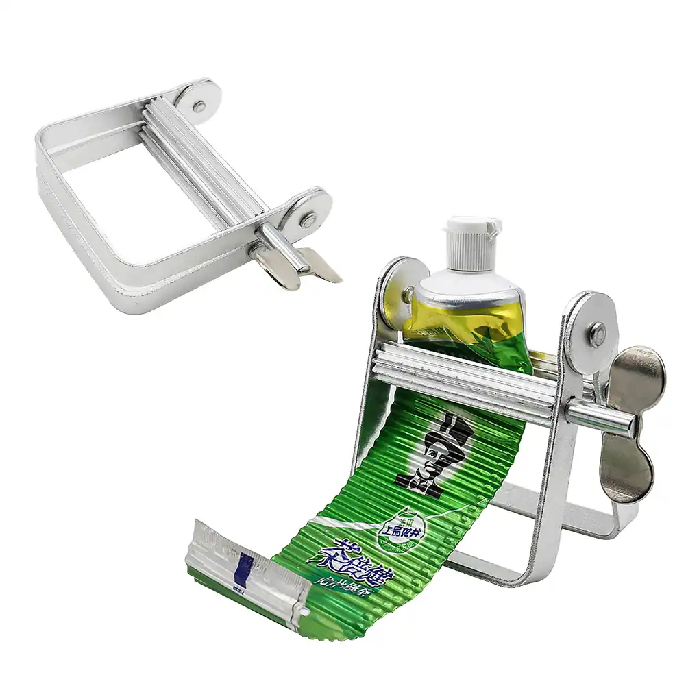 Exprimidor de aleaci/ón de aluminio dispensador de pasta de dientes tubo escurridor rodillo de mano 10 x 85 cm organizador de ba/ño