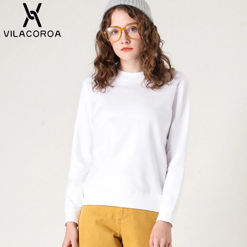 autumn casual women's cotton sweater loose round neck ladies long-sleeved fashion sweater pullover ladies t-shirt