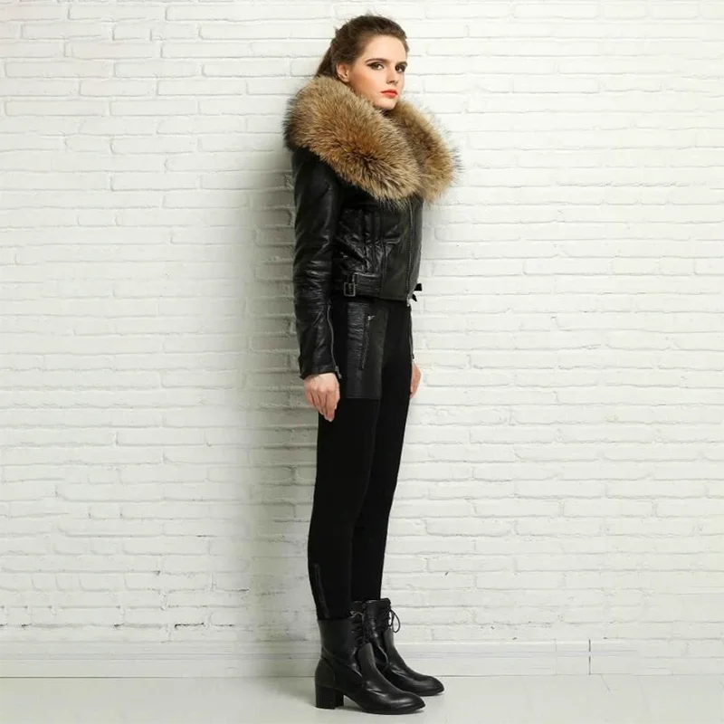 women's leather jacket with fur (4)