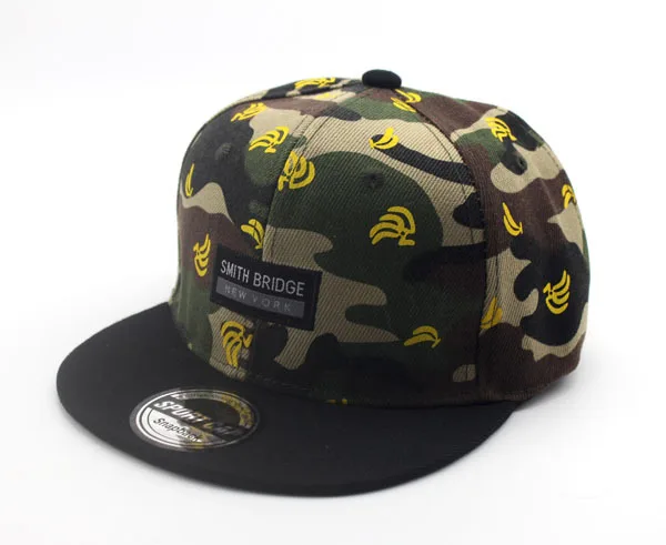 Камуфляжная звезда фрукты дети Snapback Camo Chlidren баскетбольная кепка хип-хоп танцы девочки-Мальчики шляпы 50 до 54 см E949 - Цвет: photo color