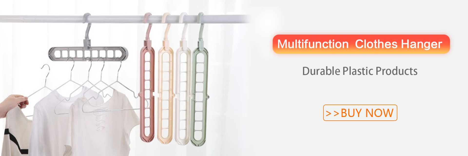 Multi-function 9-hole Sliding Clothes Hanger Sorting Drying Rack Hook Organizer 3D space saving hanger magic hanger with hook