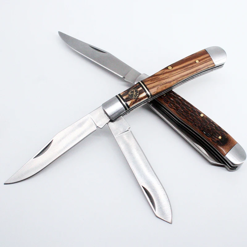 

[WATCHMAN DP006] Slip Joint multi-blade Pocket knife modern tradtional folding knives folder bone material collection