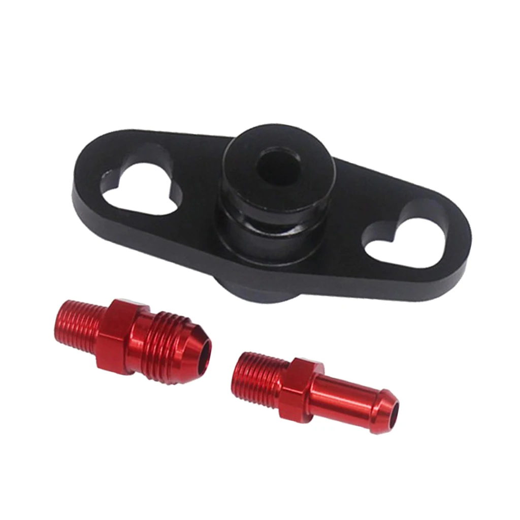 Aluminum Fuel Rail Pressure Regulator Adapter for Mitsubishi with fittings