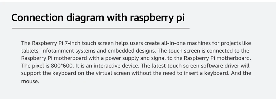 Официальный 7 дюймов Сенсорный экран для Raspberry Pi 3, 4, Модель B/Raspberry Pi 3 Модель B+(B плюс)/Raspberry Pi 4 RASPBERRYPI-DISPLAY